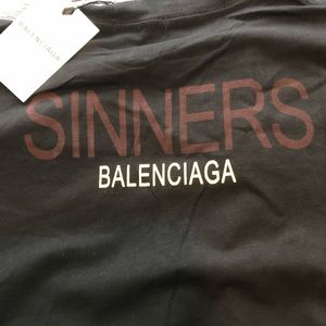 Brand new black Balenciaga Sinners tee XL